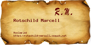 Rotschild Marcell névjegykártya
